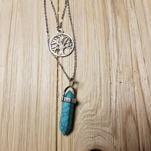 Gorgeous  Tree of Life Turquoise Gemstone SILVER - Picture 9 of 9